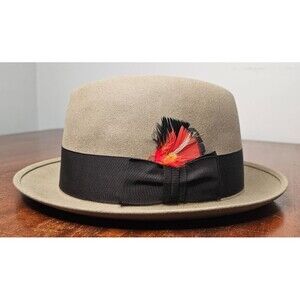 Biltmore Canadian Beaver Felt Fedora Taupe 6 3/4 Small NWOT **see desc.**